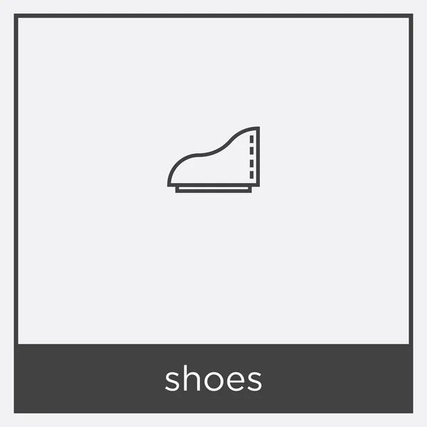 Иконка обуви на белом фоне — стоковый вектор