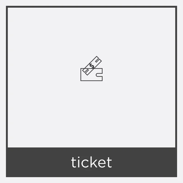 白色背景上孤立的票图标 — 图库矢量图片