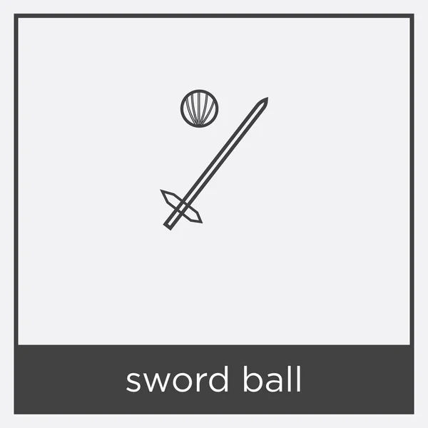 Spada icona palla isolato su sfondo bianco — Vettoriale Stock