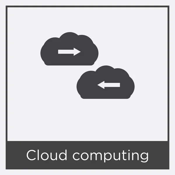 Cloud computing icon isolated on white background — Stock Vector