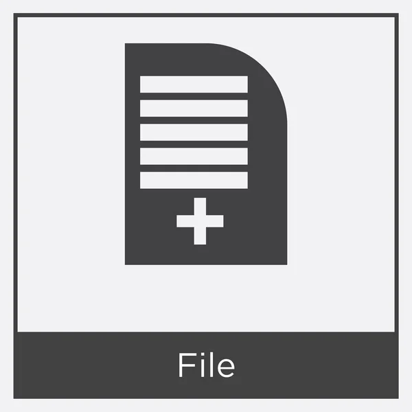 Icône de fichier isolé sur fond blanc — Image vectorielle