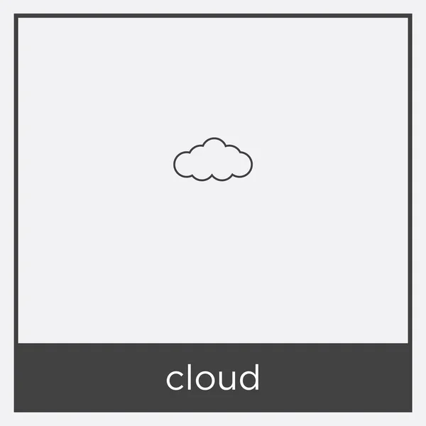 Cloud icon isolated on white background — Stock Vector