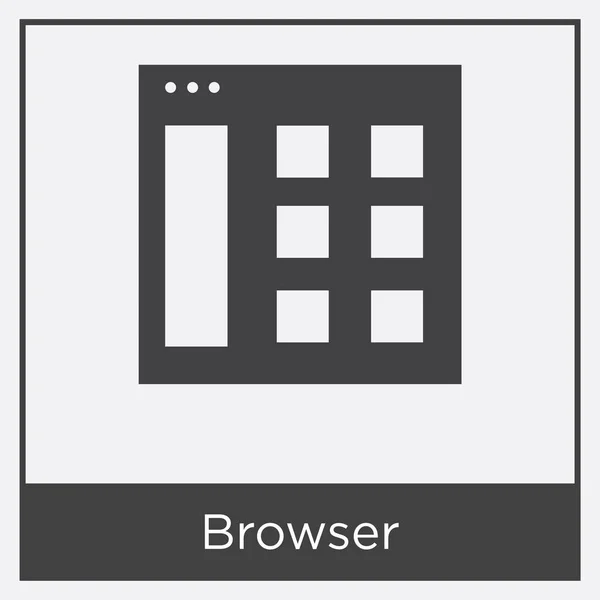 Prohlížeče ikona izolovaných na bílém pozadí — Stockový vektor