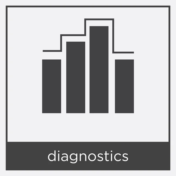 Icono de diagnóstico aislado sobre fondo blanco — Archivo Imágenes Vectoriales