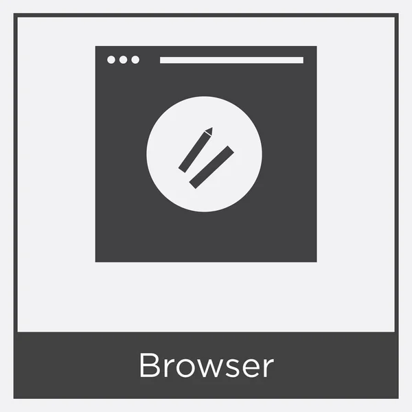 Webbläsarens ikon isolerad på vit bakgrund — Stock vektor