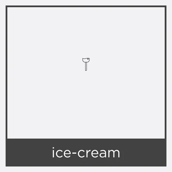Icono de helado aislado sobre fondo blanco — Archivo Imágenes Vectoriales