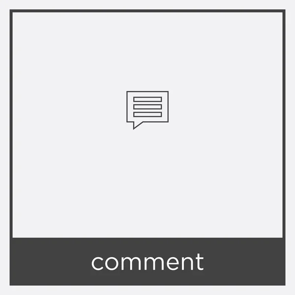 Komentarz ikona na białym tle — Wektor stockowy
