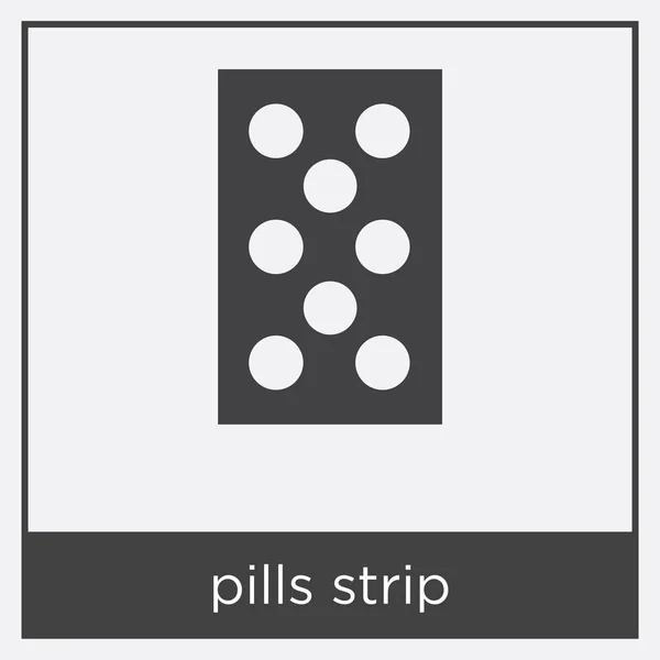 Pillen strip pictogram geïsoleerd op witte achtergrond — Stockvector