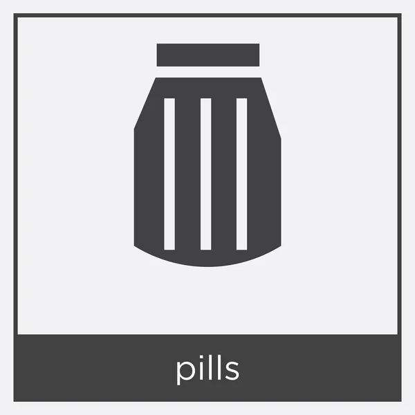 Pills icon isolated on white background — Stock Vector