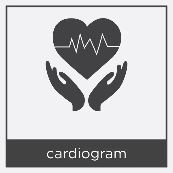 Icono de cardiograma aislado sobre fondo blanco — Vector de stock