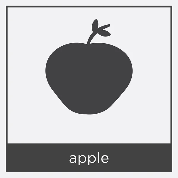 Icono de Apple aislado sobre fondo blanco — Vector de stock