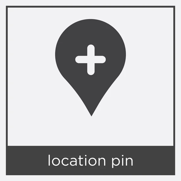 Pin locatiepictogram geïsoleerd op witte achtergrond — Stockvector