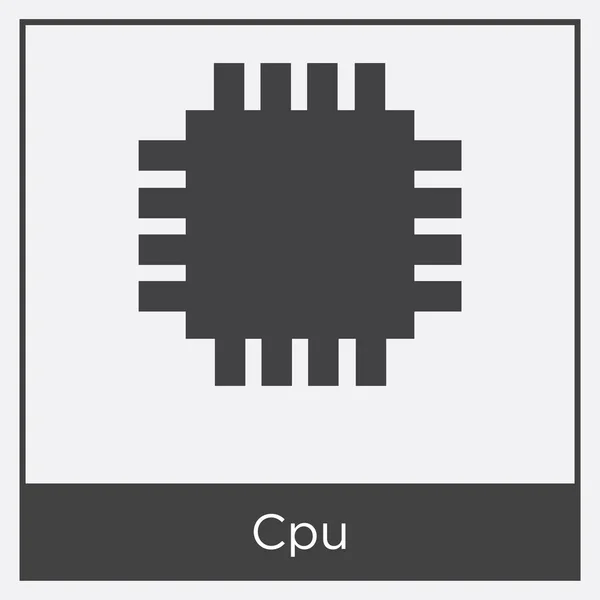 Ícone CPU isolado no fundo branco —  Vetores de Stock
