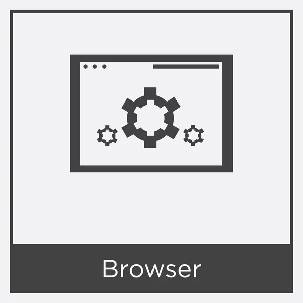 Icono del navegador aislado sobre fondo blanco — Archivo Imágenes Vectoriales