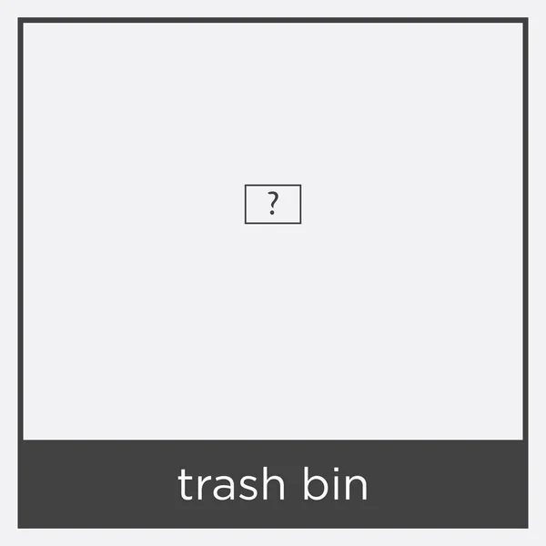 Trash bin icon isolated on white background — Stock Vector