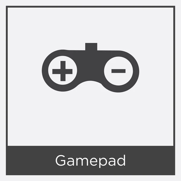 Ícone Gamepad isolado no fundo branco — Vetor de Stock