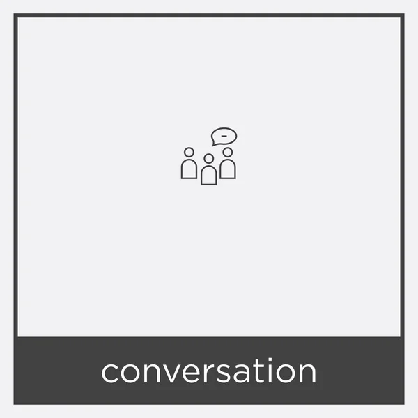 Icône de conversation isolée sur fond blanc — Image vectorielle