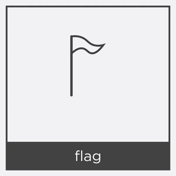 Beyaz arkaplanda bayrak simgesi izole edildi — Stok Vektör