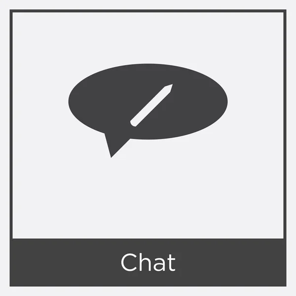 Icono de chat aislado sobre fondo blanco — Vector de stock