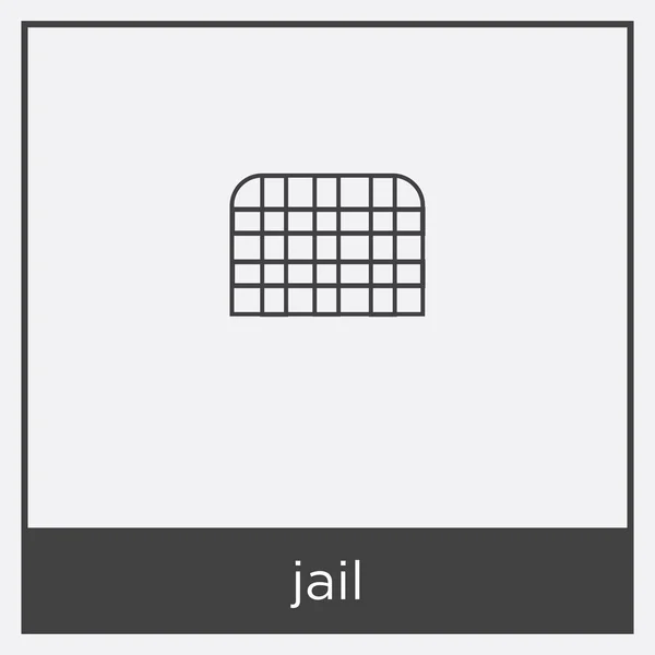 Jail icon isolated on white background — Stock Vector