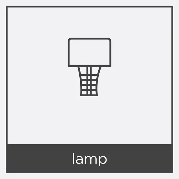 Icono de la lámpara aislado sobre fondo blanco — Vector de stock