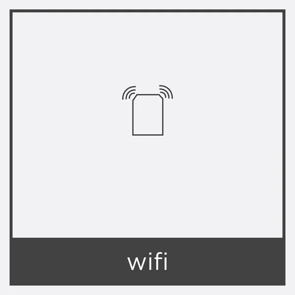 하얀색 배경에 고립 된 위키 아이콘 — 스톡 벡터