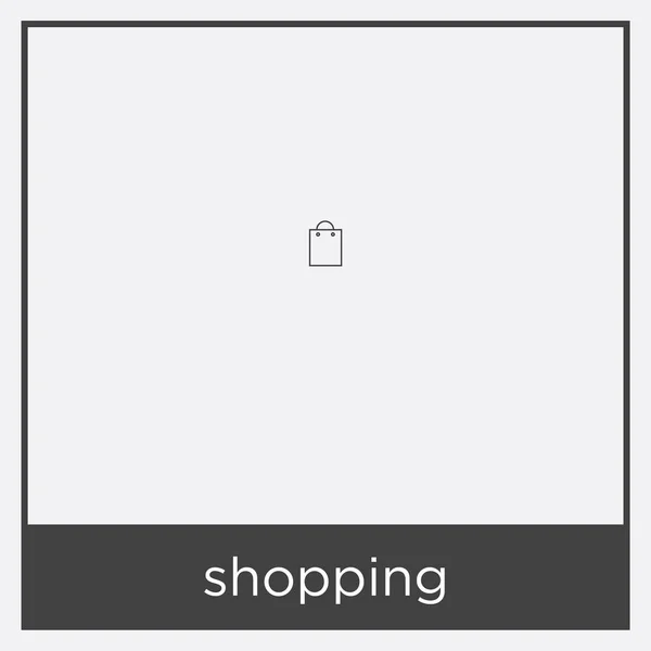 Icône shopping isolé sur fond blanc — Image vectorielle