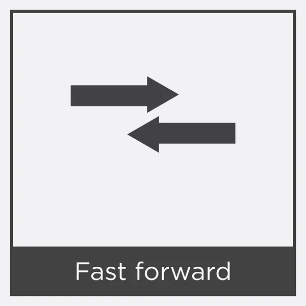 Snabb framåt ikon isolerad på vit bakgrund — Stock vektor