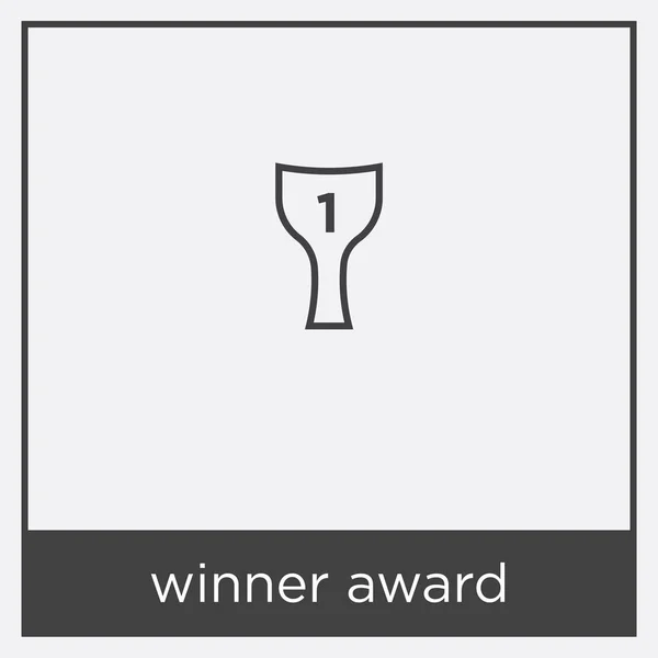 Icona premio vincitore isolato su sfondo bianco — Vettoriale Stock