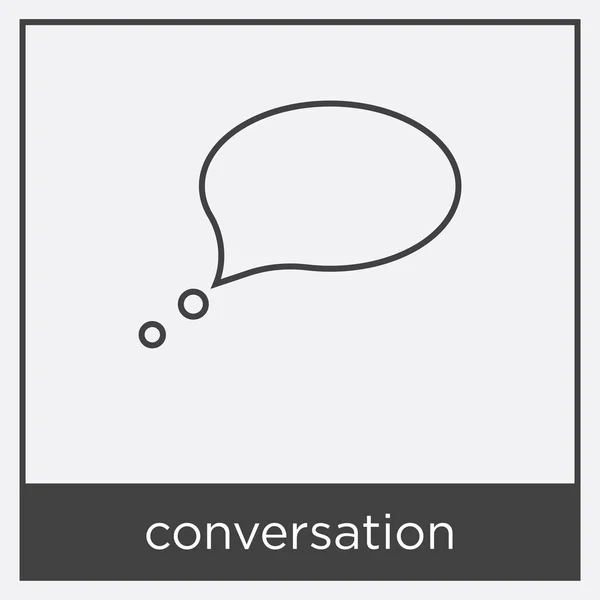 Icône de conversation isolée sur fond blanc — Image vectorielle