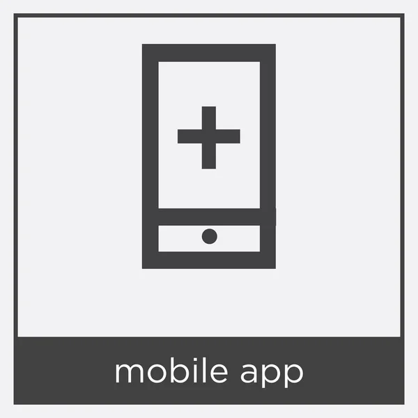 Mobil-App-Symbol isoliert auf weißem Hintergrund — Stockvektor