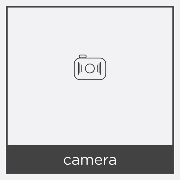 흰색 배경에 고립 된 카메라 아이콘 — 스톡 벡터