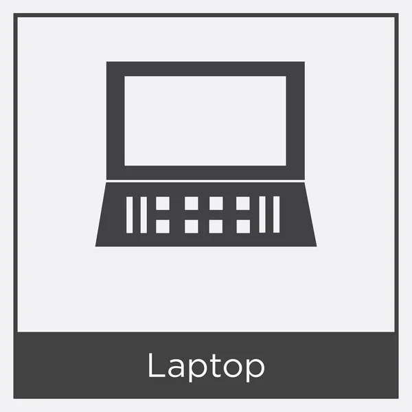 Přenosný počítač ikona izolovaných na bílém pozadí — Stockový vektor