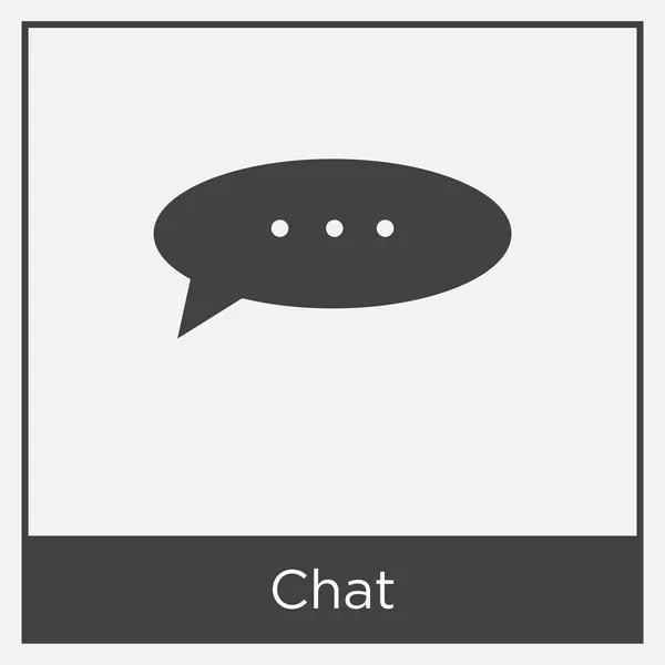 Icono de chat aislado sobre fondo blanco — Vector de stock