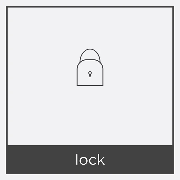 Lock icon isolated on white background — Stock Vector