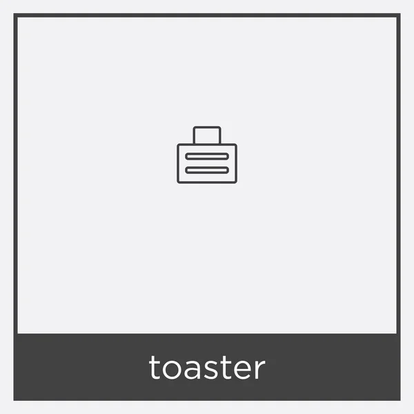 Toaster-Symbol isoliert auf weißem Hintergrund — Stockvektor