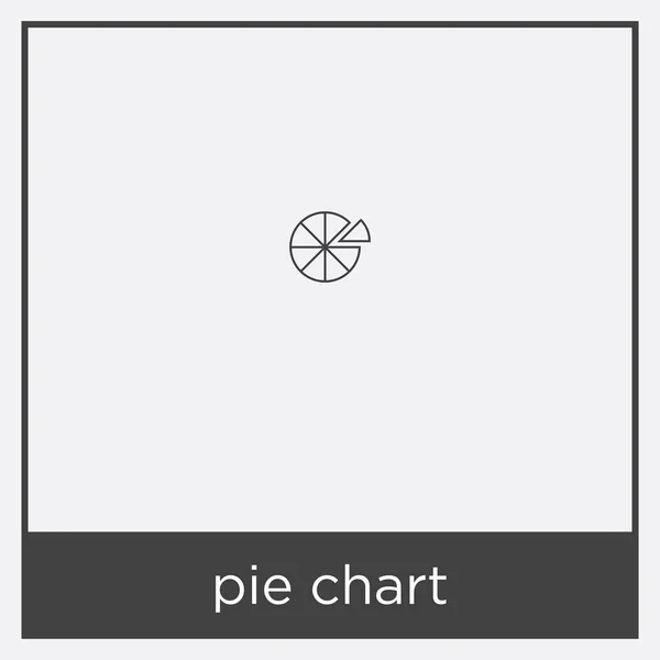 Icona grafico a torta isolato su sfondo bianco — Vettoriale Stock