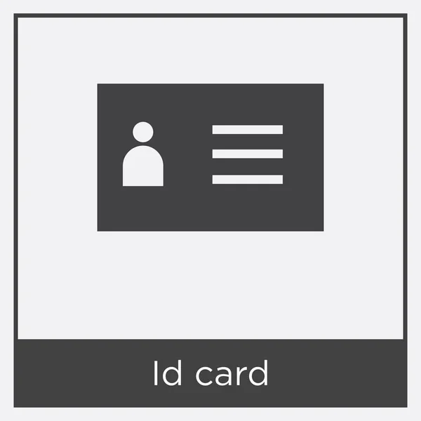 在白色背景上隔离的 Id 卡图标 — 图库矢量图片