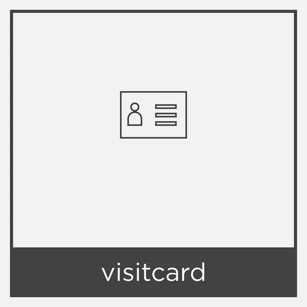 Visitcard 图标在白色背景上被隔离 — 图库矢量图片