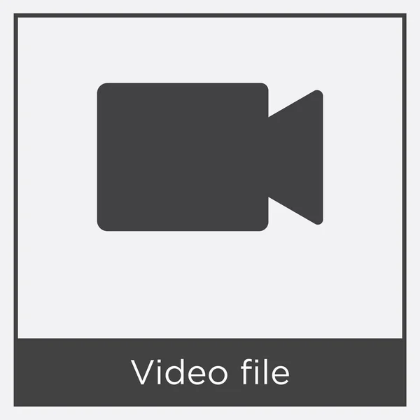 Videodatei-Symbol isoliert auf weißem Hintergrund — Stockvektor