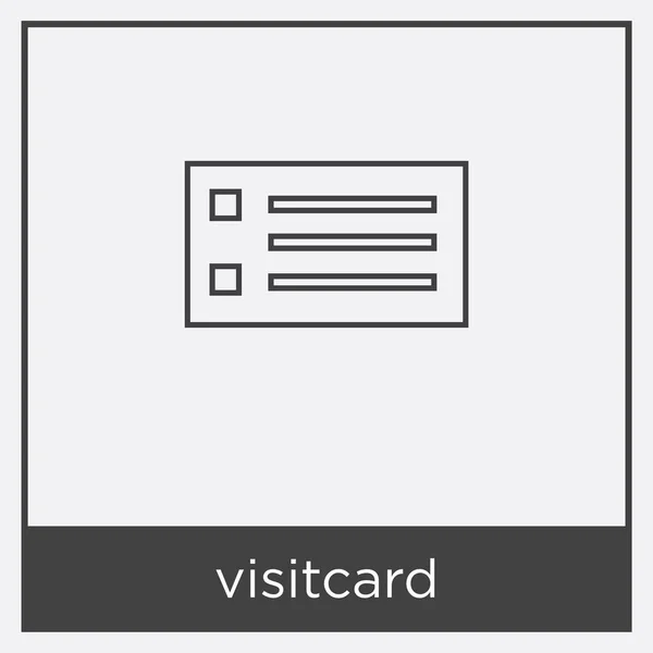Visitcard 图标在白色背景上被隔离 — 图库矢量图片