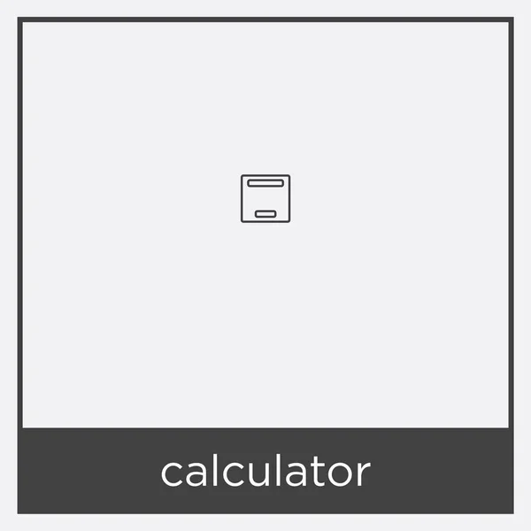 Ícone da calculadora isolado no fundo branco — Vetor de Stock