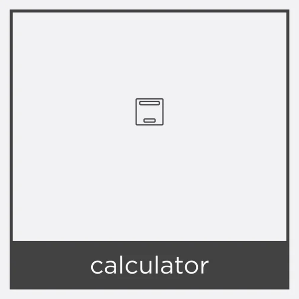 Ícone da calculadora isolado no fundo branco —  Vetores de Stock