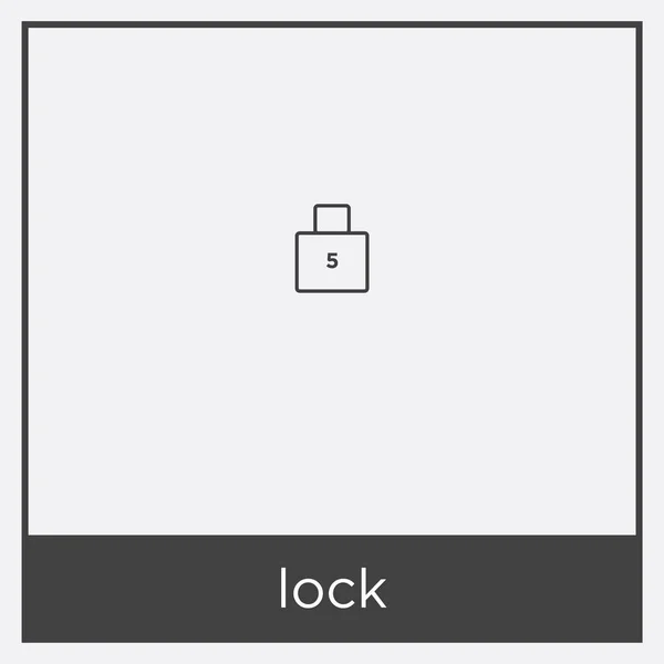 Lock icon isolated on white background — Stock Vector