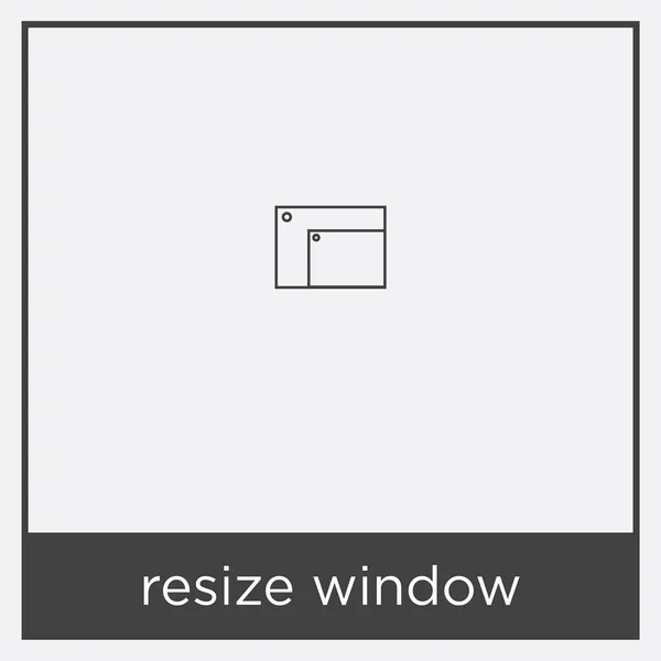 Größenänderung des Fenstersymbols auf weißem Hintergrund — Stockvektor
