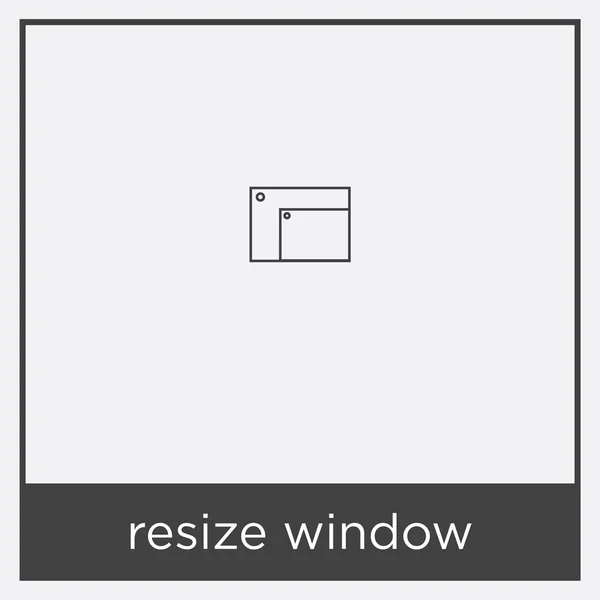 在白色背景上单独调整窗口图标的大小 — 图库矢量图片