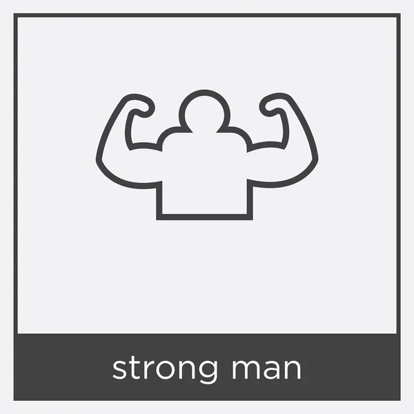 Strong man icon isolated on white background — Stock Vector