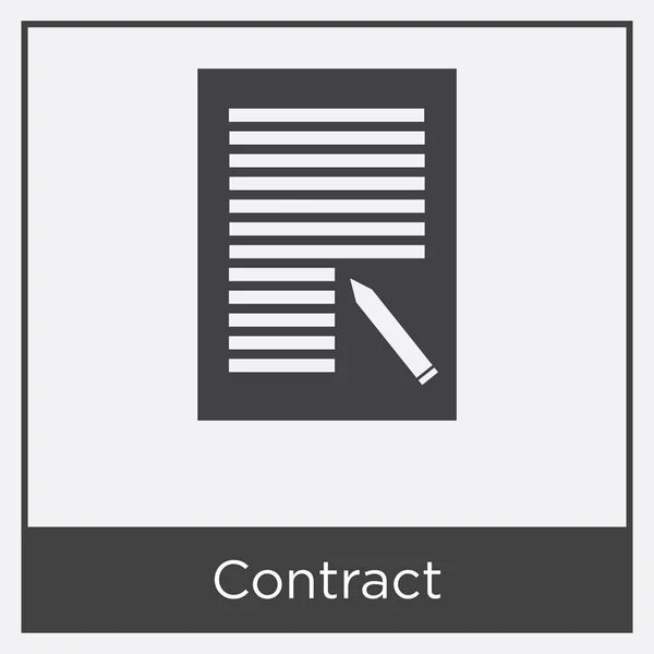 Contract pictogram geïsoleerd op witte achtergrond — Stockvector