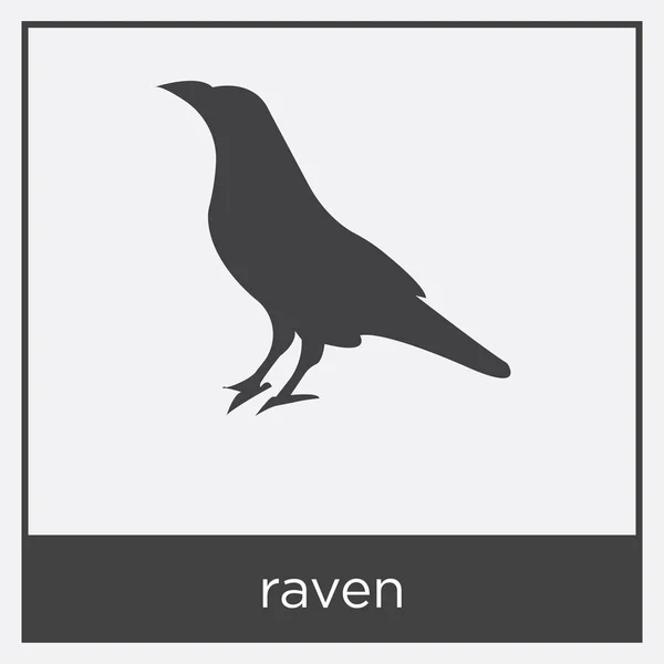 Icono de cuervo aislado sobre fondo blanco — Archivo Imágenes Vectoriales