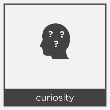 Beyaz arka plan üzerinde izole merak simgesi